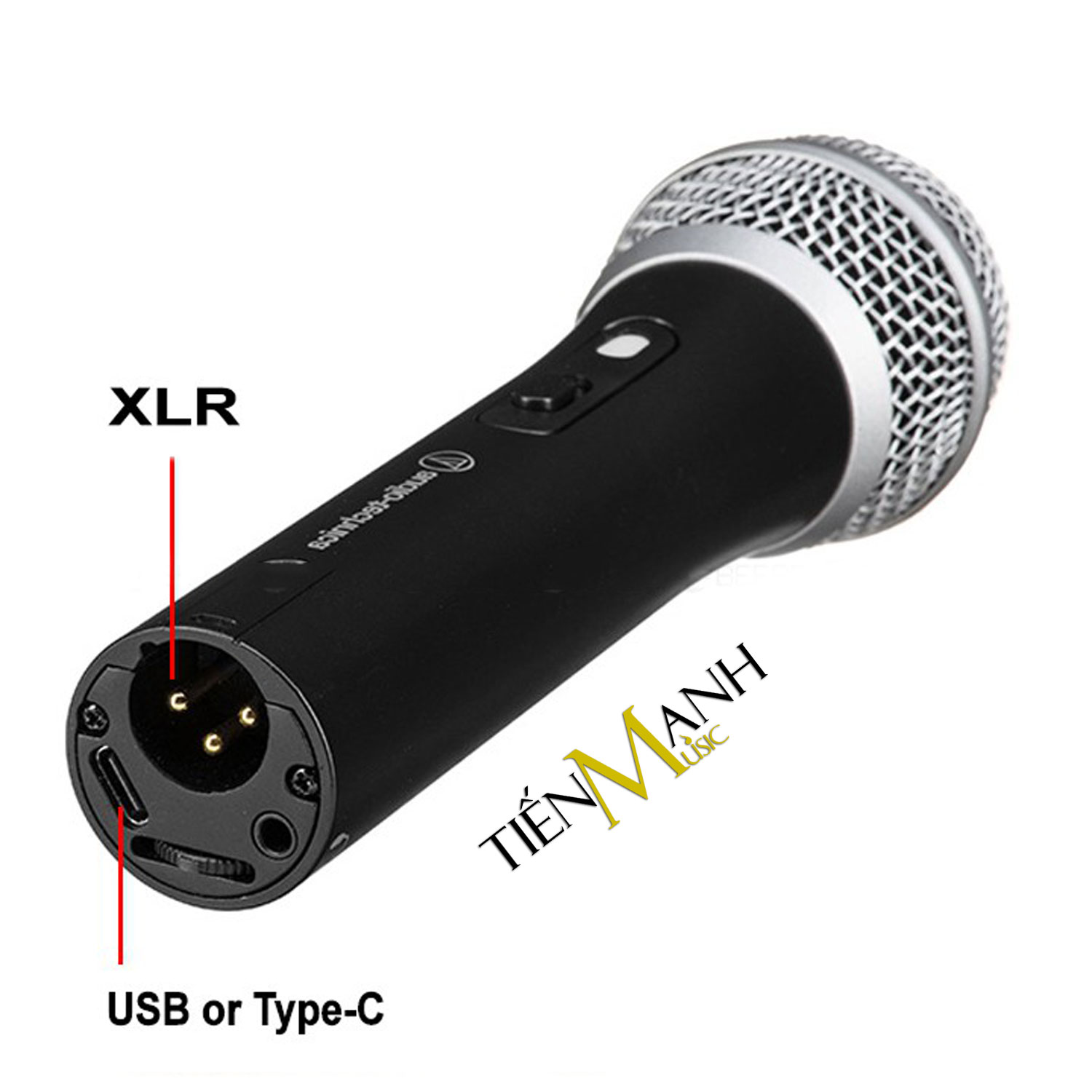 Micro Audio Technica ATR2100X USB Mic Thu âm Phòng Studio ATR2100, Microphone Dynamic ATR2100x-USB, ATR 2100X, 2100 Hàng Chính Hãng - Kèm Móng Gẩy DreamMaker