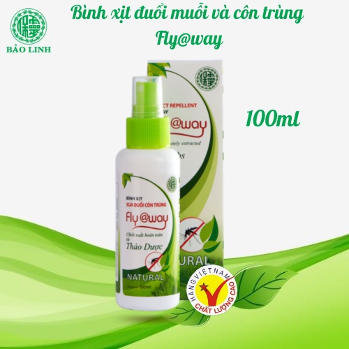[Combo 3 Chai 60ml] Xịt Xua Đuổi Muỗi Và Côn Trùng Fly@Way Bảo Linh, 100% Thảo Dược Từ Thiên Nhiên, An Toàn Cho Bé và Cả Gia Đình