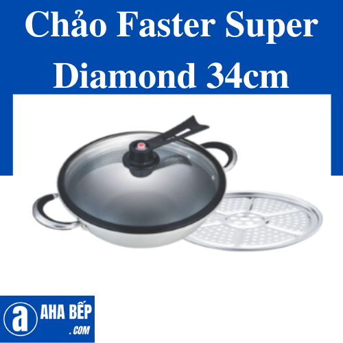 Chảo Faster SUPER DIAMOND 34CM. Hàng Chính Hãng