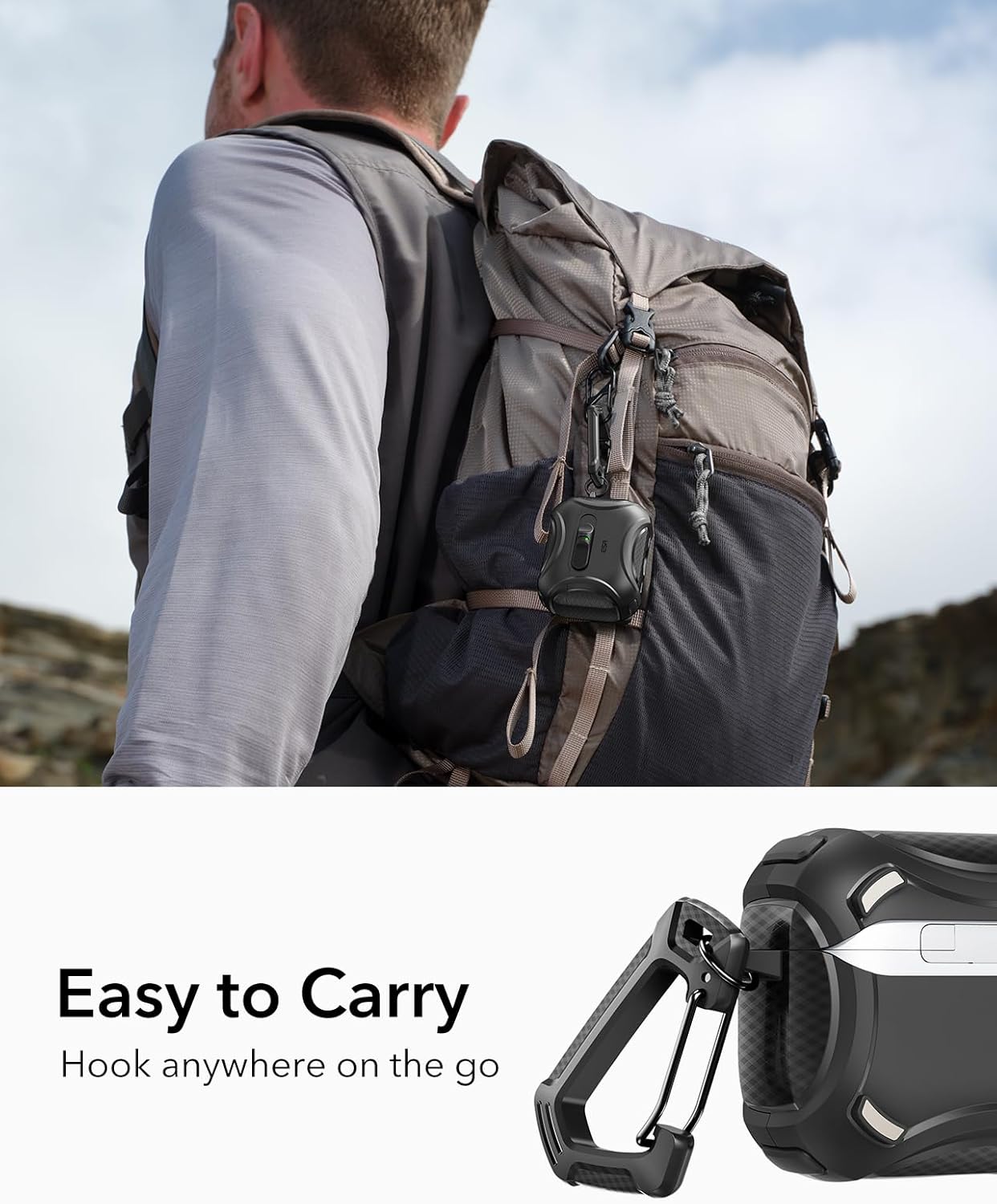 Bao Case cho Airpods Pro 3 (2025) ESR Cyber FlickLock Magnetic Case - Hàng chính hãng