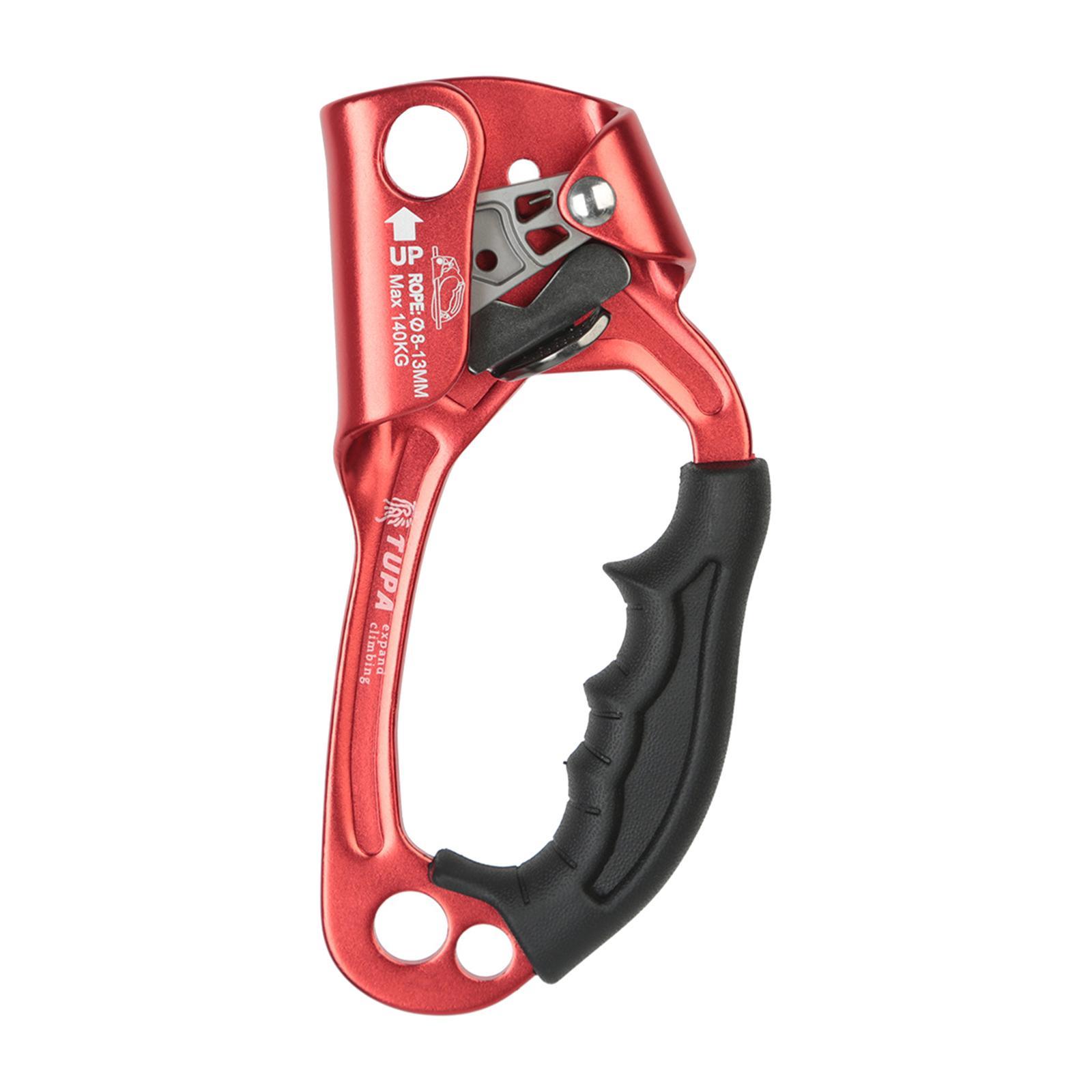 Hand Ascender Durable for Rock Climbing Mountaineering Right Hand Red