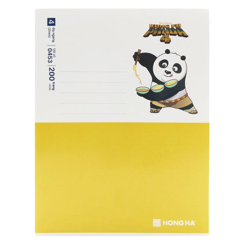 Tập Class Kung Fu Panda 4 - 4 Ô Ly - 200 Trang 58gsm - Hồng Hà 0453 (Mẫu Bìa Giao Ngẫu Nhiên)