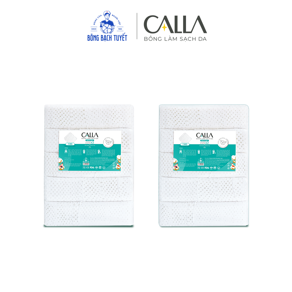 Combo 2 Túi Bông Tẩy trang làm sạch da Bông Bạch Tuyết Calla Sạch Sâu