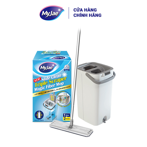 Bộ cây lau nhà tự vắt thông minh 3 thanh vắt sợi microfiber