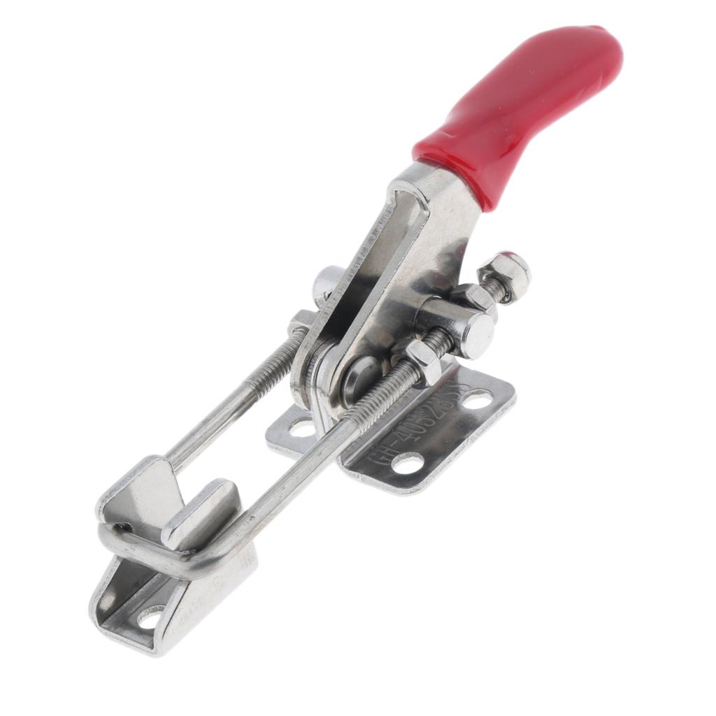 5Pcs 170kg Holding Capacity, Adjustable Quick Release Latch Type Toggle Clamp Hand Tool, Stainless