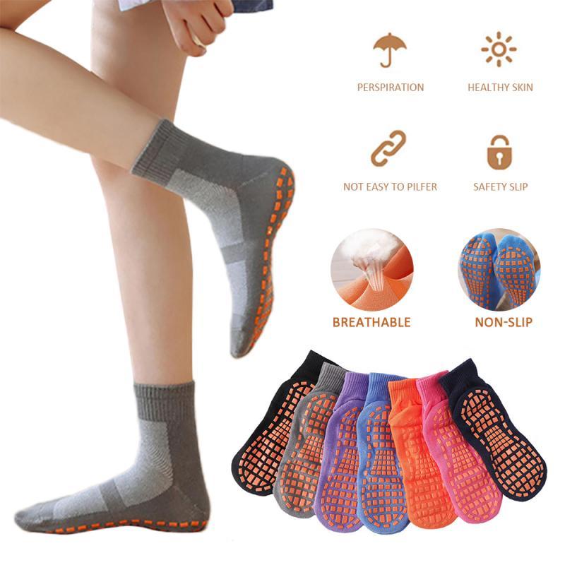 Vớ tấm bạt lò xo bằng bông 1Pair cho tất cả trẻ em chống trượt vớ thoải mái mang vớ yoga thể thao chống trượt Color: 01 Size: L 5 to12 year old