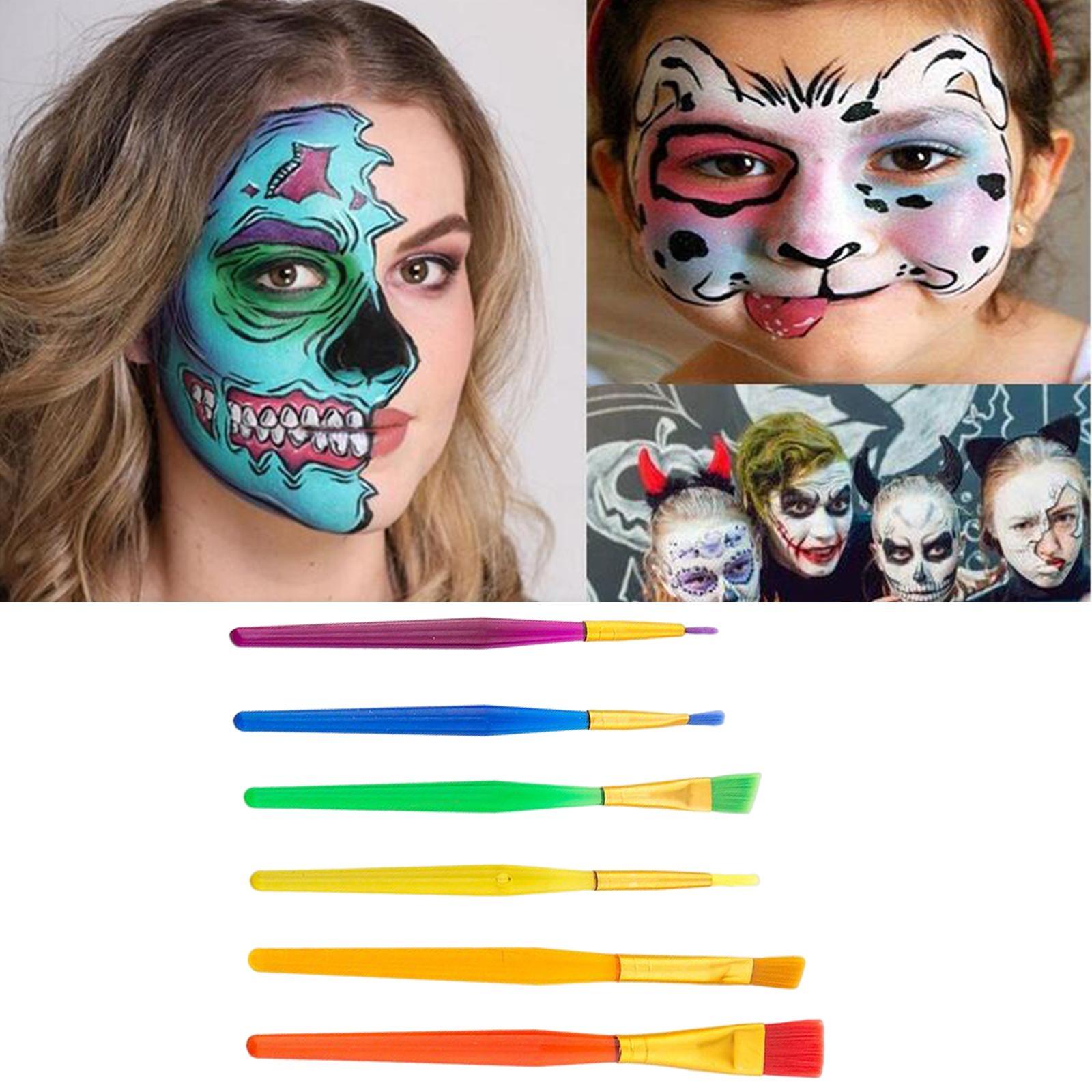 6Pcs Paint Brushes Set Acrylic Oil Watercolor Painting Body Painting Brushes