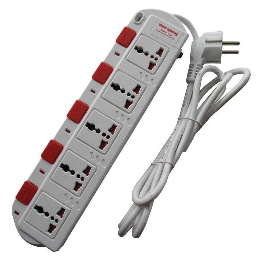 Ổ cắm Điện Quang ĐQ ESK SM750SL - Hợp nhiều chân cắm, có màn chắn thông minh, an toàn. Công suất 3200W