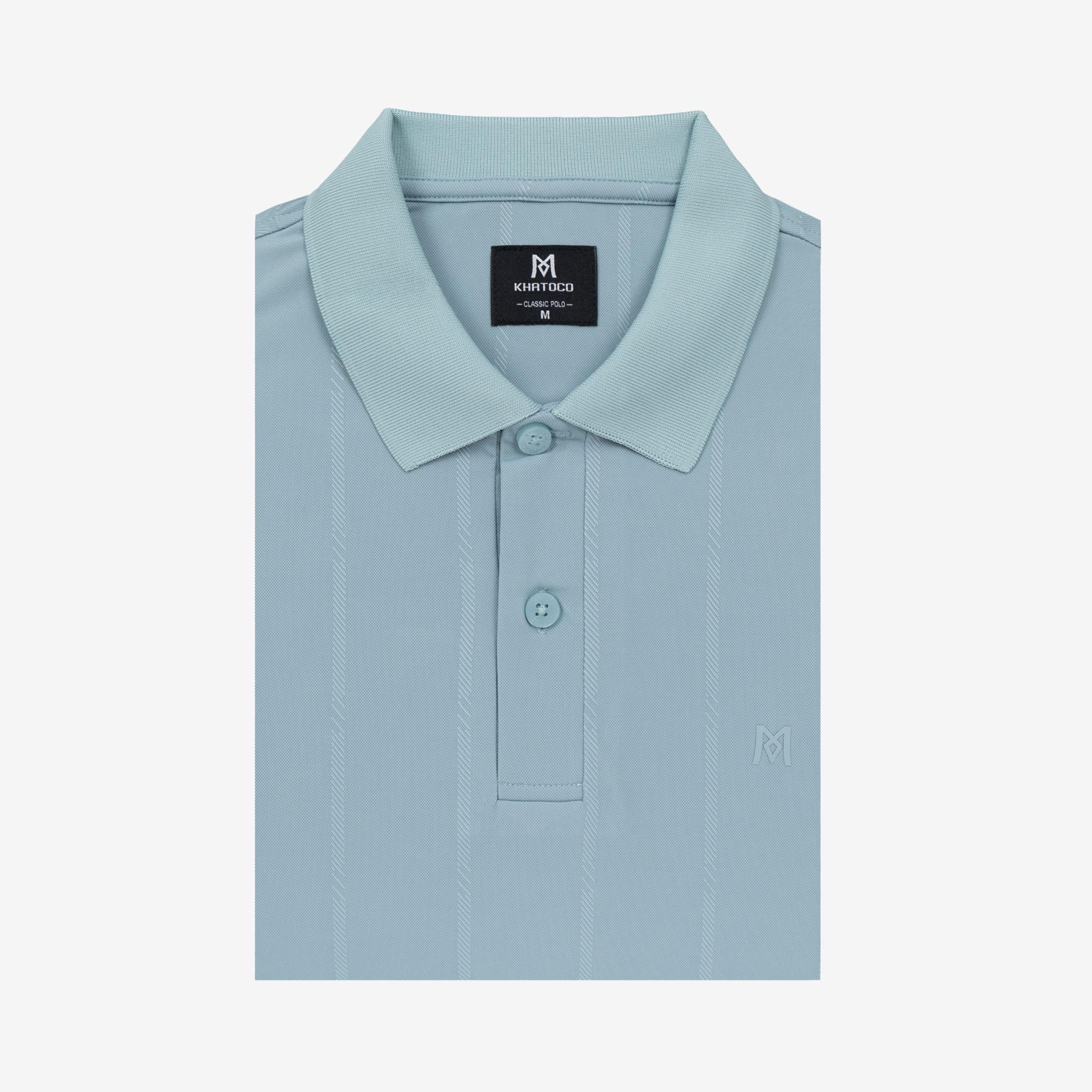 Áo polo nam KHATOCO không túi A2MN438R2-VNSC797-2708-N