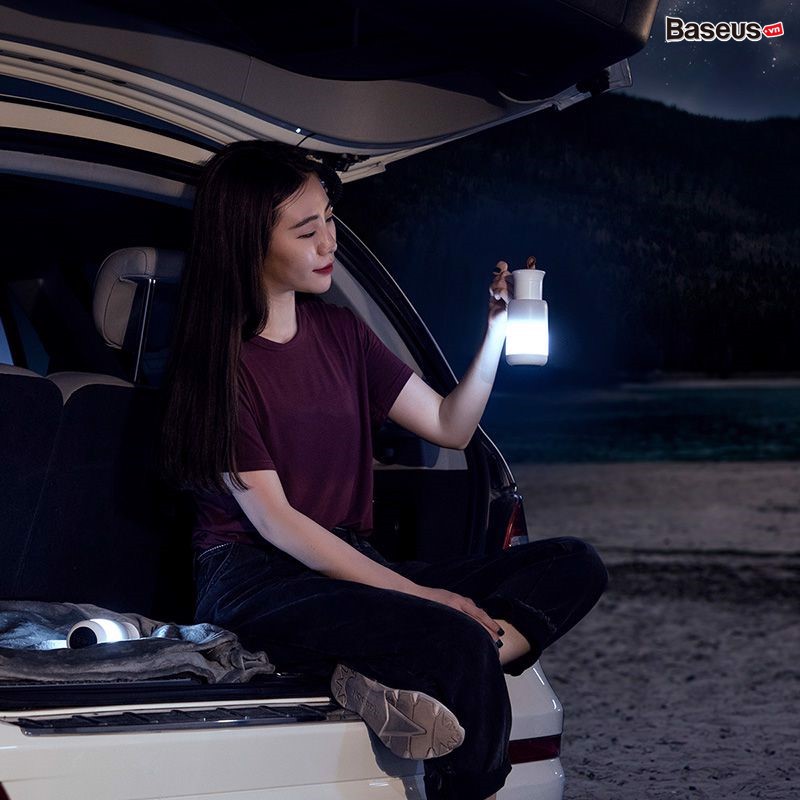 Đèn mini pin sạc tiện dụng Baseus starlit Night Car Emergency Light (500mAh Rechargeable, 4 Light Mode, Magnetic Holder)hàng nhập khẩu