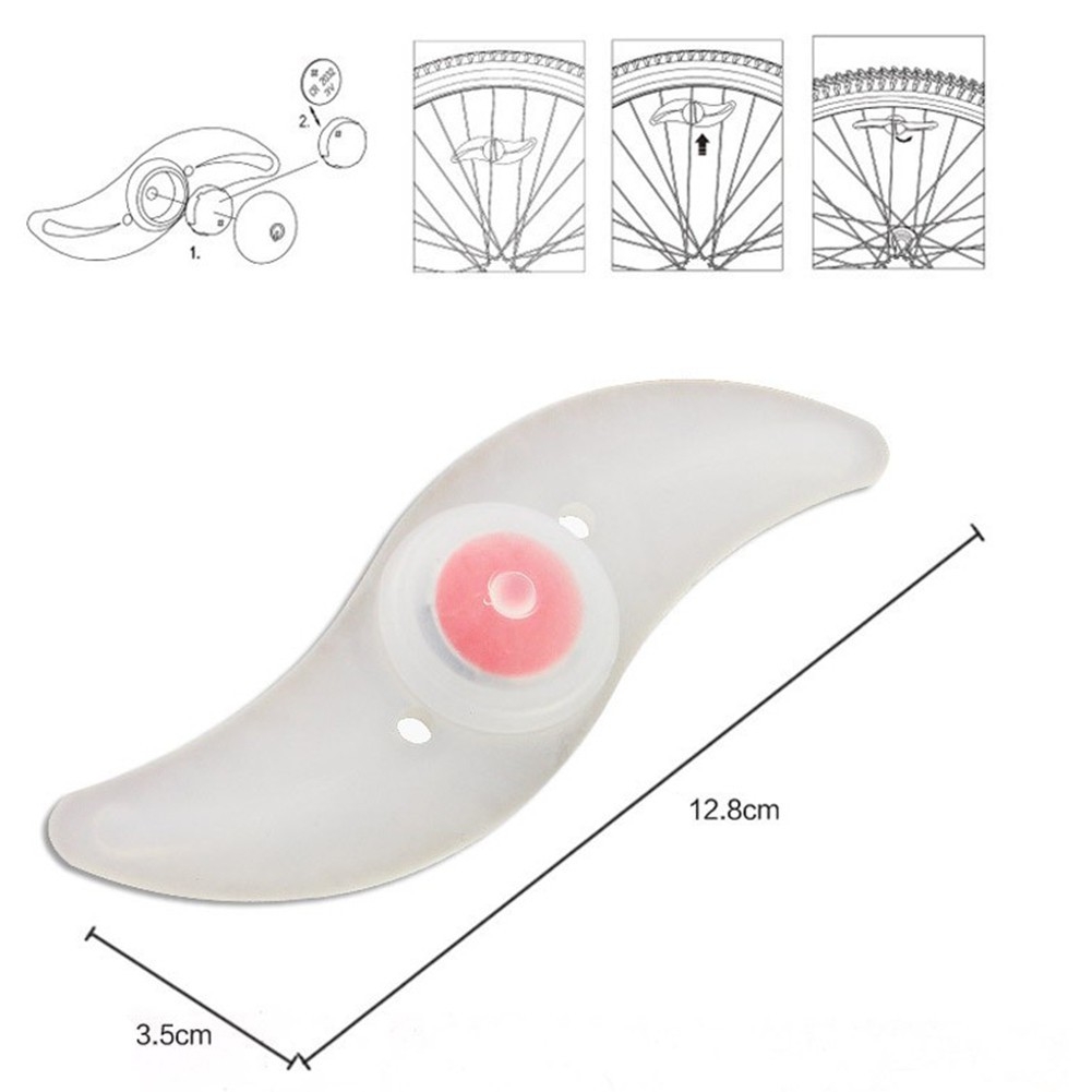 Đèn led gắn xe đạp hình cánh quạt chạy bằng pin chống thấm nước tốt (Tặng 16 tấm decal phản quang dán vành xe)