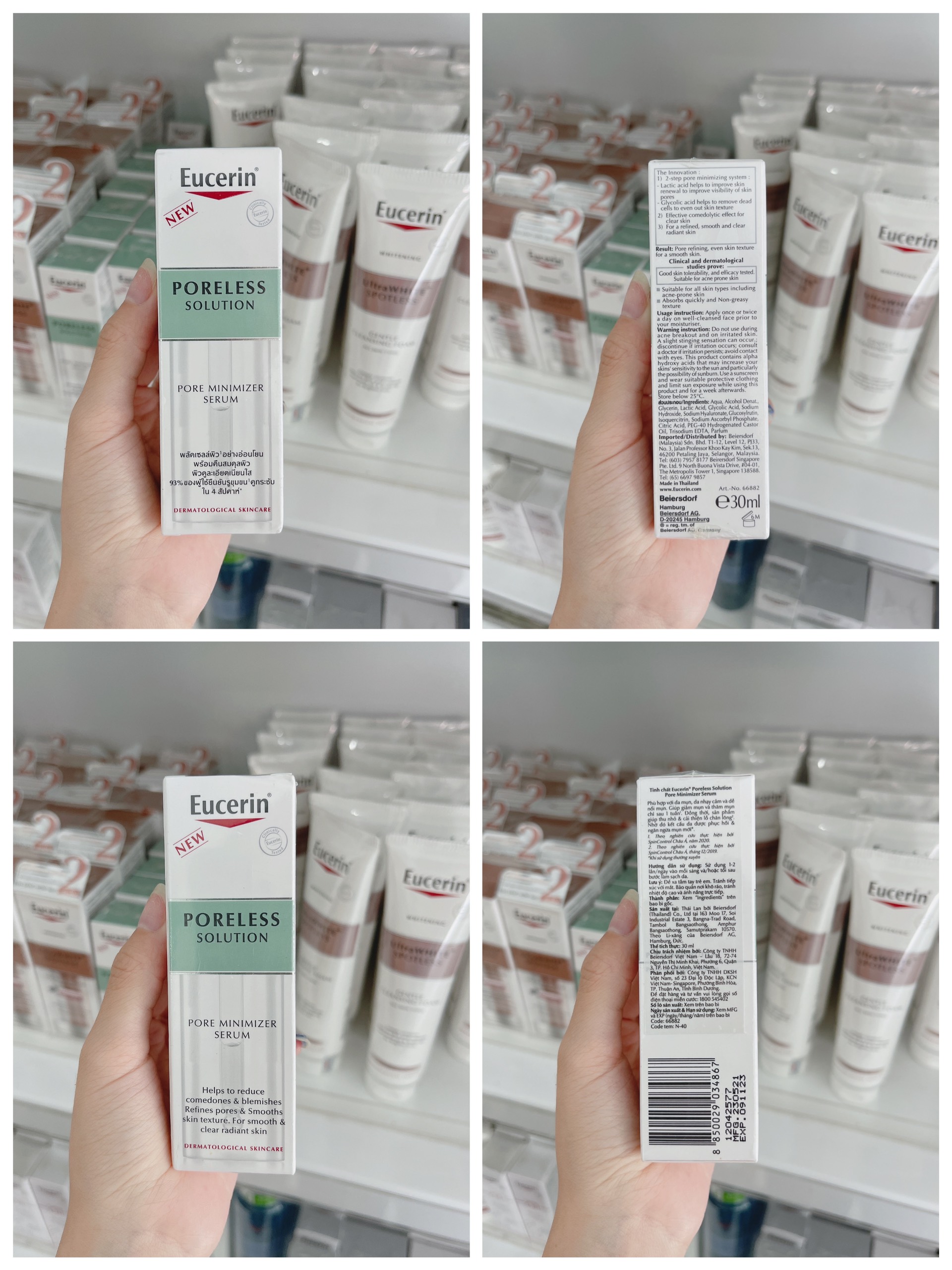 Tinh chất thu nhỏ lỗ chân lông & giảm mụn Eucerin Pro Acne Poreless Serum 30ml