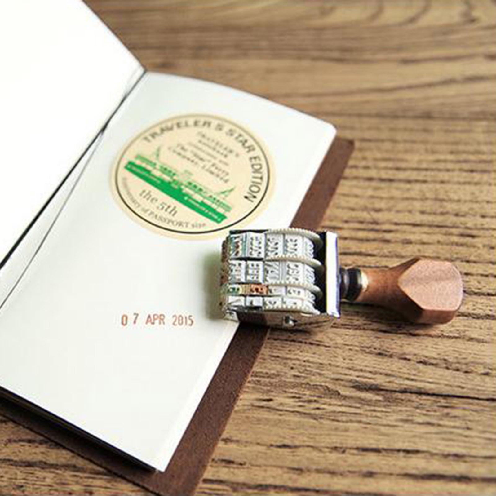 Roller Date Stamp Rubber Stamp Day Month Year Stamp Office Stamp Multifunctional Roller Stamp Business Stamps for DIY Craft Diary Decoration