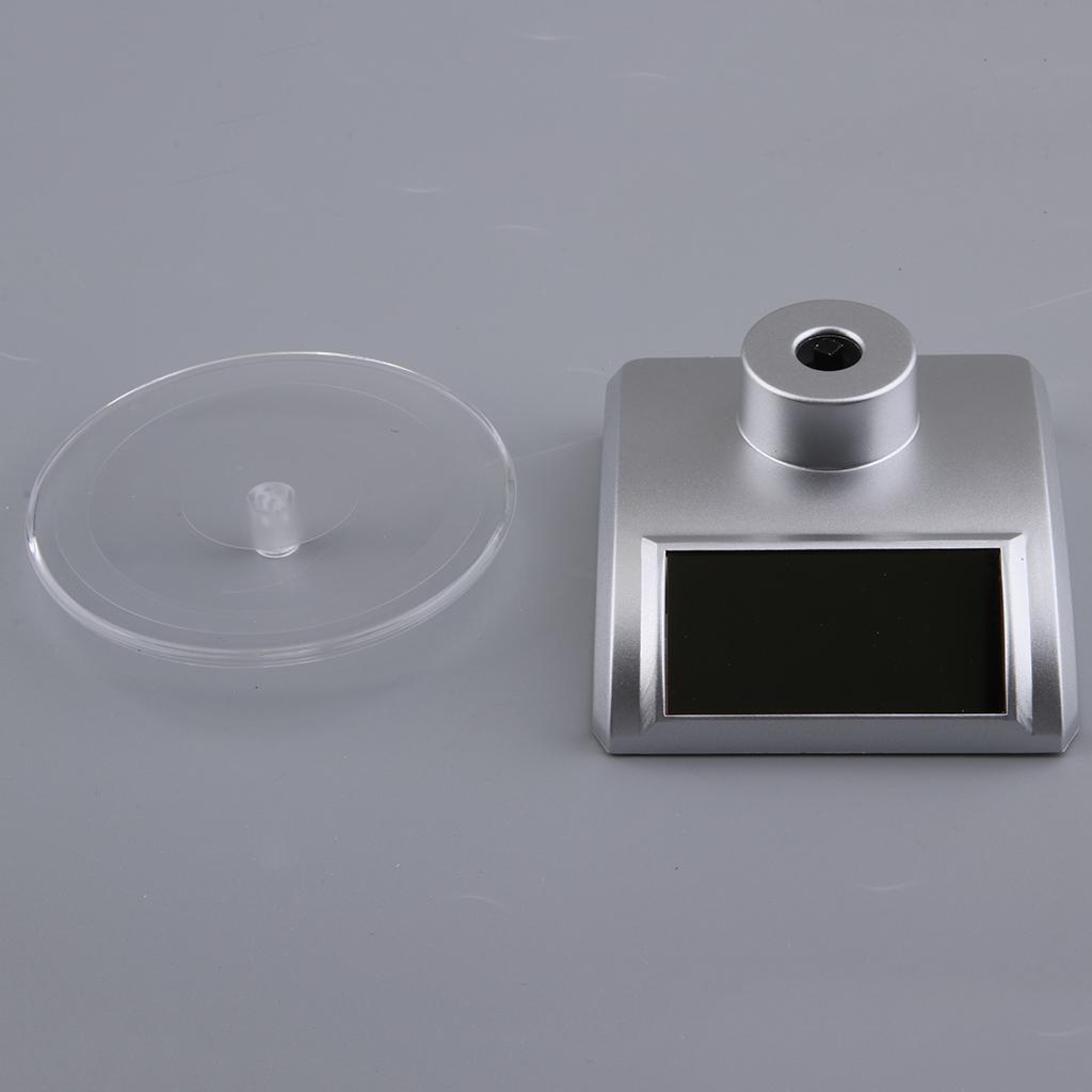 2 PCS Mini Solar Powered Turntable Rotating Display Stand Jewelry Cell Phone