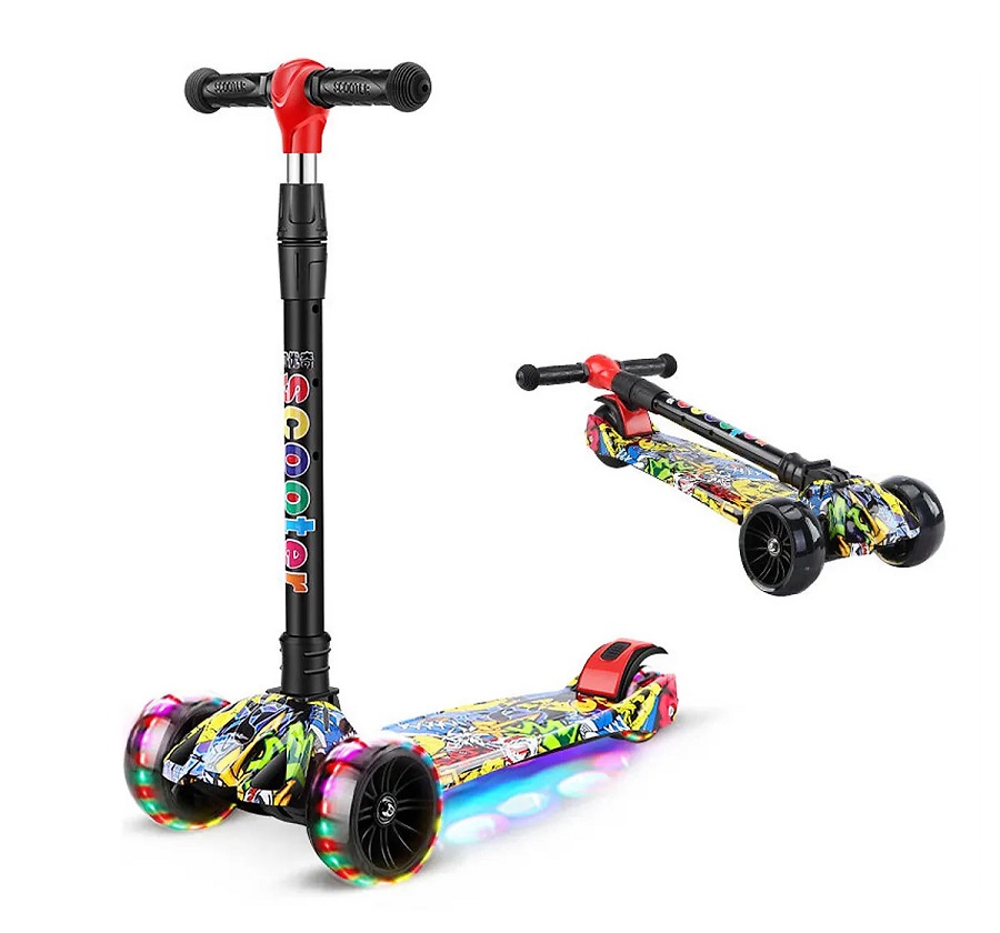 Xe Trượt Scooter Gubix Grafiti Cao Cấp 3 Bánh PU Có Đèn Led – Sản Phẩm Chính Hãng