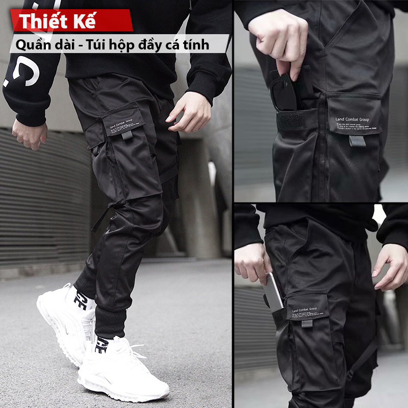 Quần thể thao nam nữ jogger mã TT42 kaki Black thô túi hộp Cao Cấp kiểu bó ống Hàn Quốc chất vải đẹp ống dài