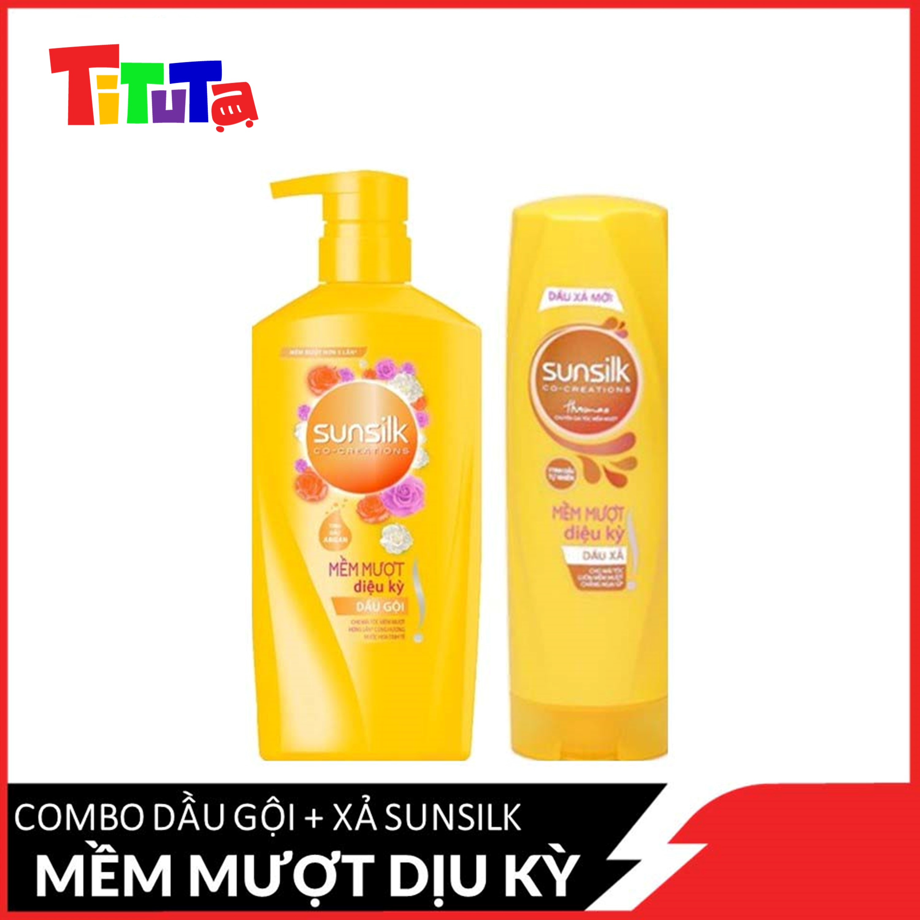 Combo Dầu Gội Sunsilk Mềm Mượt Diệu Kỳ 650g Và Dầu Xả Sunsilk Mềm Mượt Diệu Kỳ 320g