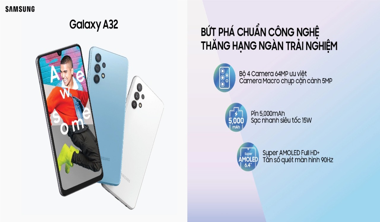 Điện thoại Samsung Galaxy A32 (6GB/128GB) - Hàng Chính Hãng