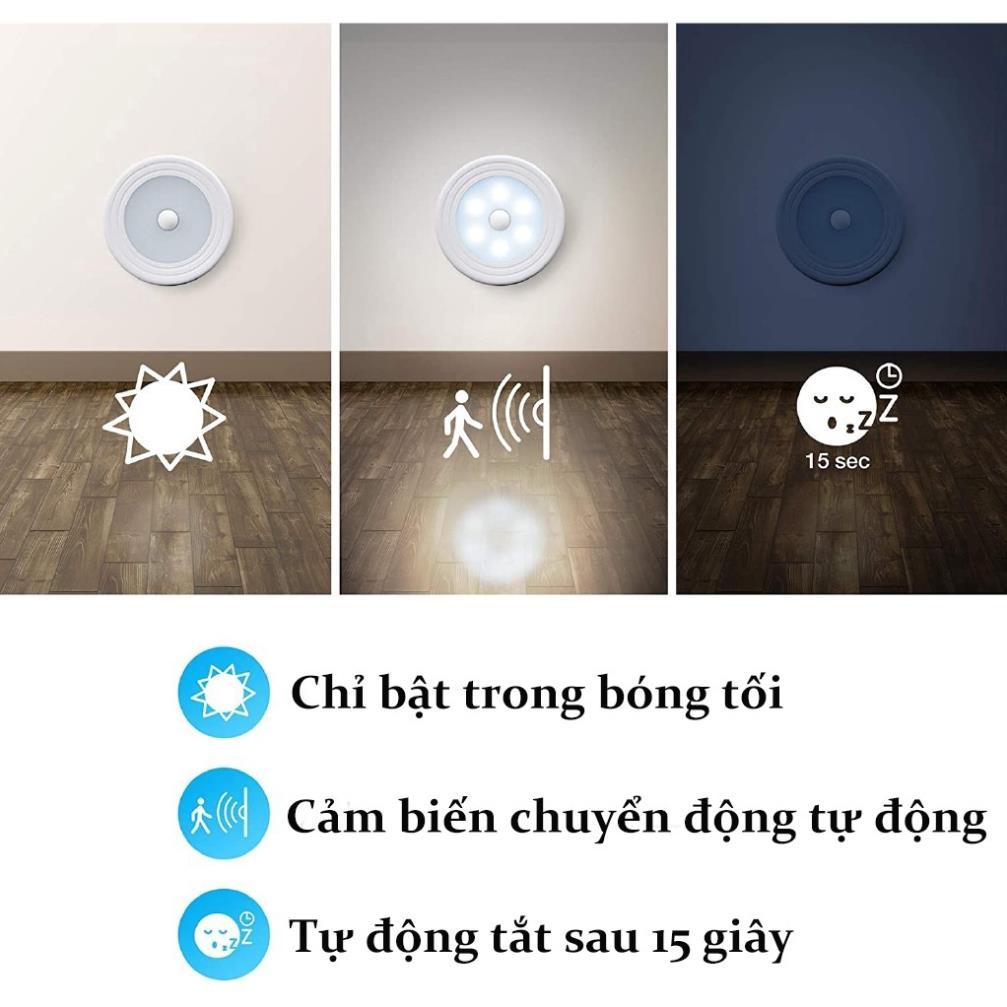 Đèn cảm ứng chuyển động, Đèn Led dán tường cảm biến thông minh không dây dán tủ quần áo, cầu thang, phòng ngủ