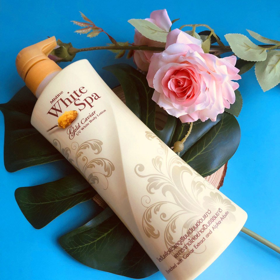 KEM DƯỠNG DA TOÀN THÂN TRỨNG CÁ MUỐI VÀNG MISTINE WHITE SPA GOLD CAVIAR UV WHITE BODY LOTION