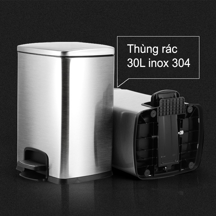 Thùng rác VIKIT R16-30L chất liệu INOX 304 cao cấp nhất