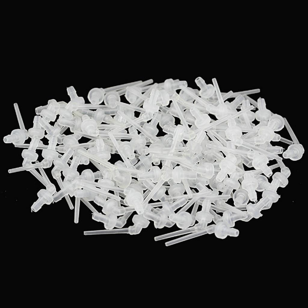 100 Disposable Intraoral Syringe Oral Nozzles Tips Dental Impression Mixing