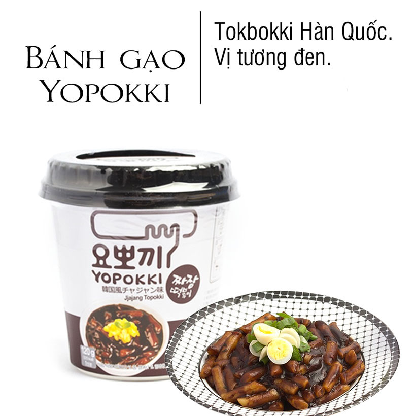 Bánh gạo Hàn Quốc YOPOKKI vị Tương đen (cốc 120g)