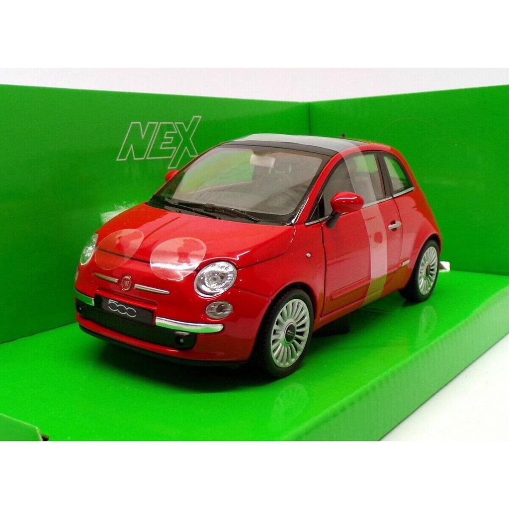 Mô hình xe Fiat 500 2007 1:24 22514W-Red