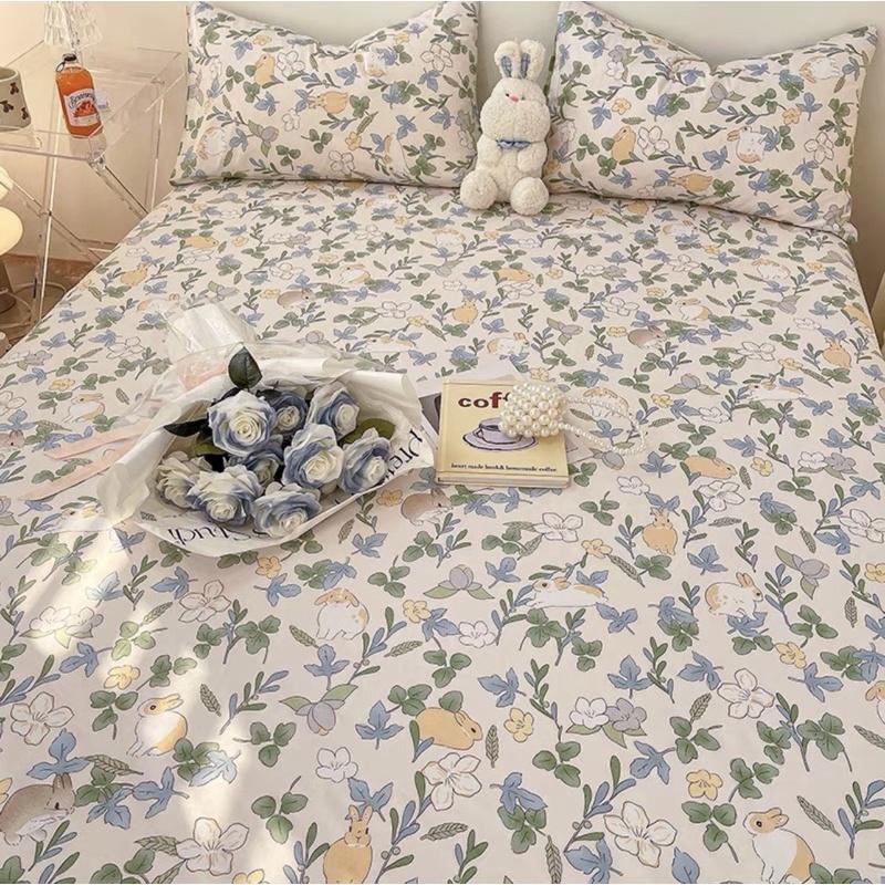 Bộ Chăn Ga Cotton Living 100%cotton Hàng Nhập Khẩu Cao Cấp 3 Món Thoáng Mát Nhiều Mẫu