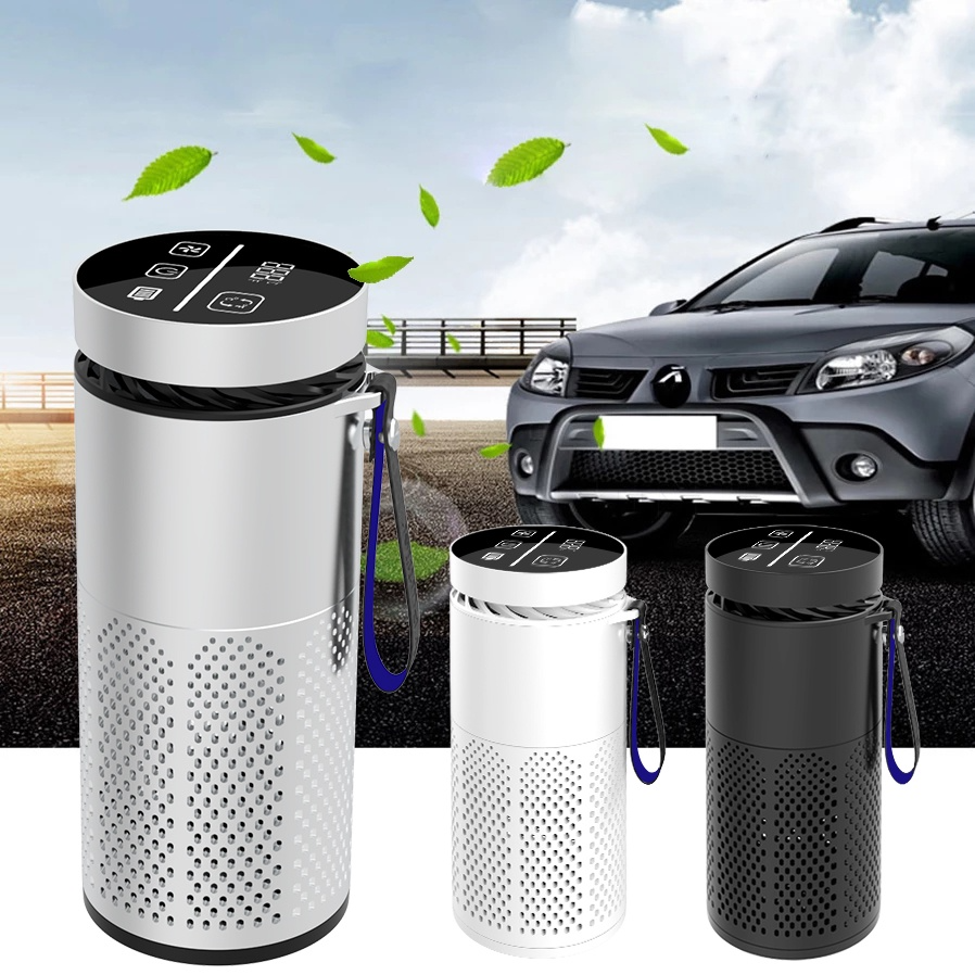 Máy Lọc Không Khí Ion Âm Khử Mùi Hôi Màn Hình Cảm Ứng Tiện Dụng Cho Xe Hơi