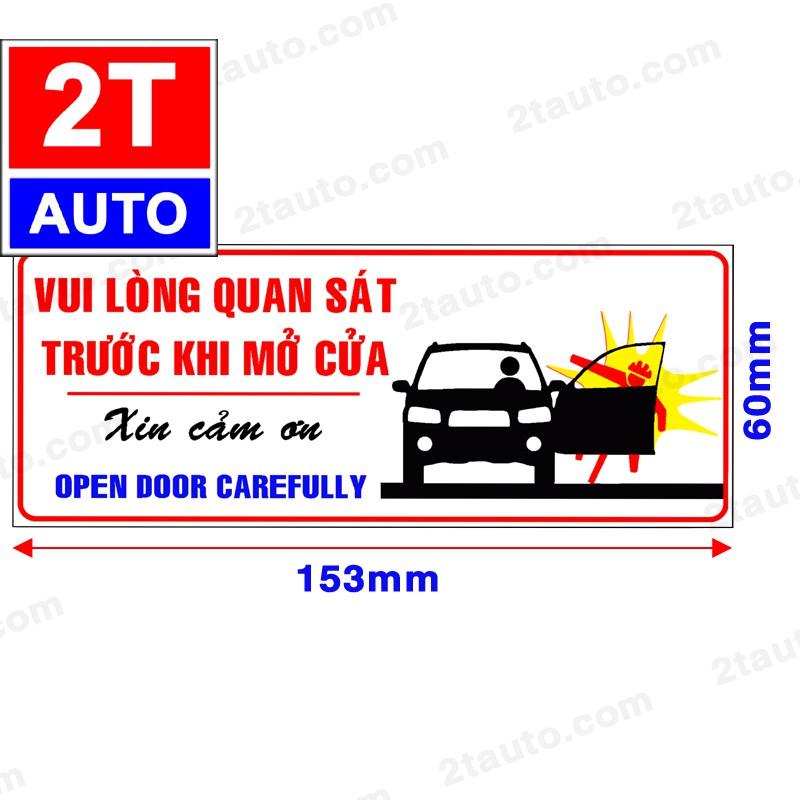 LOGO STICKER TẤM DÁN CẢNH BÁO CHÚ Ý QUAN SÁT TRƯỚC KHI MỞ CỬA XE, CHÚ Ý KHI MỞ CỬA XE MỞ CỬA Ô TÔ KHÔNG QUAN SÁT