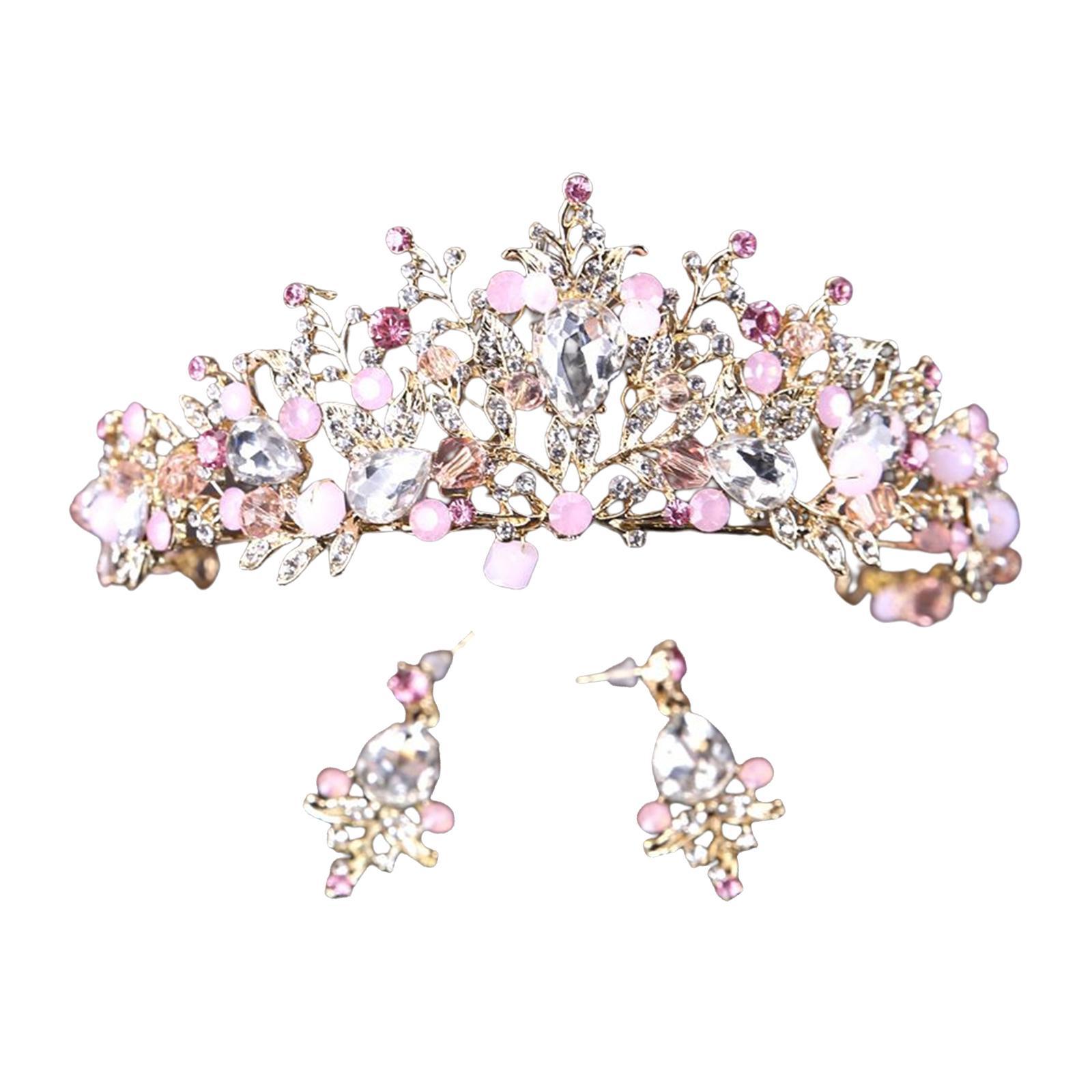 Tiara and Crown Elegant Jeweled Costume Headbands for Birthday Party Prom