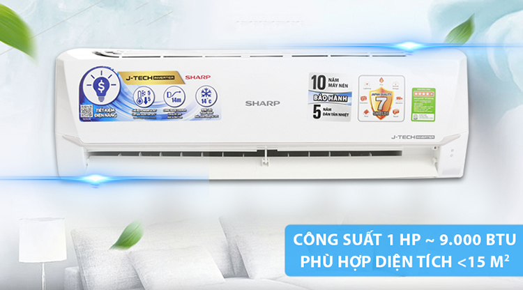 Điều Hòa Inverter Sharp AH-X9VEW (9.000Btu)-Hàng Chính Hãng