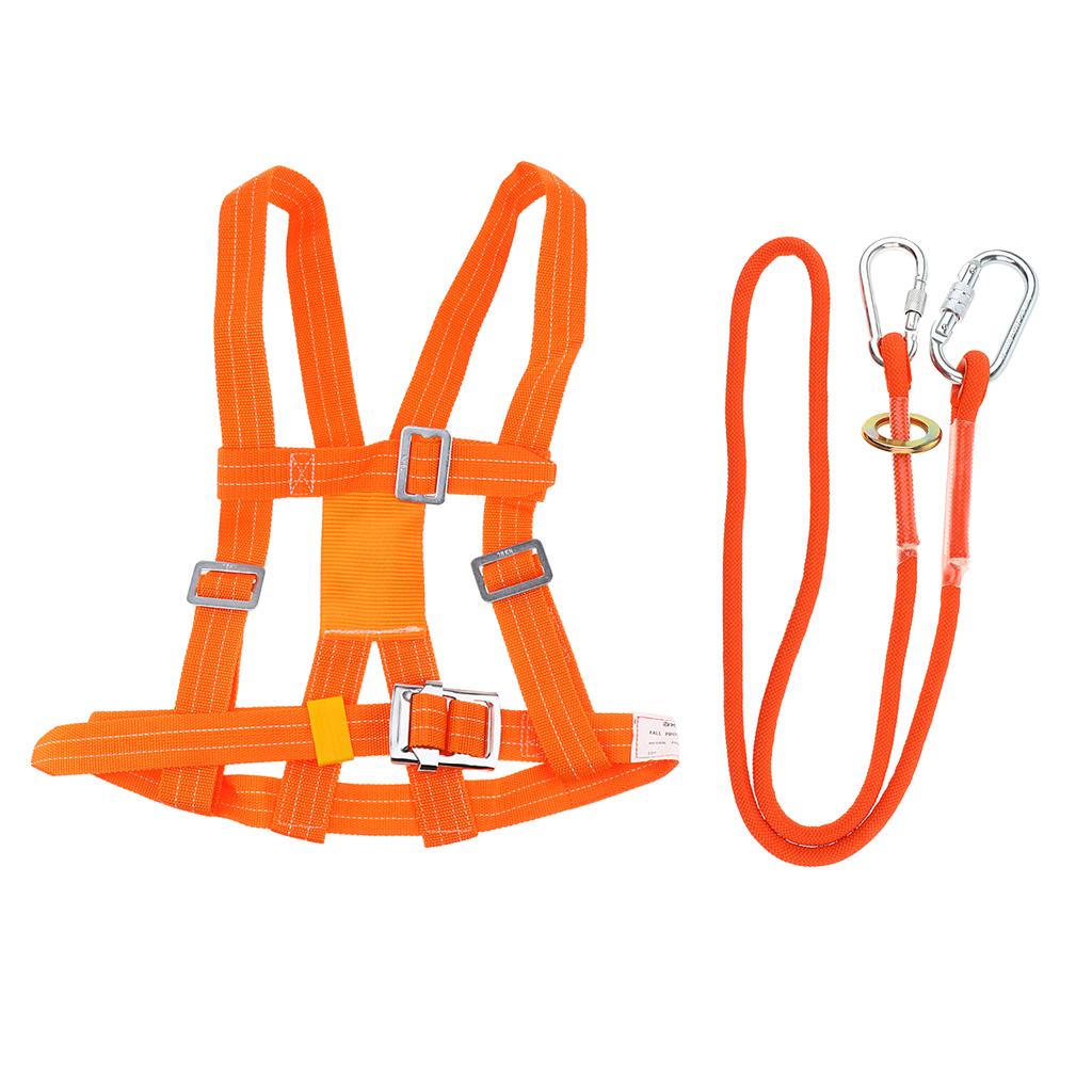 Sturdy Heavy Duty Half Body Climbing Harness Safety Belt Rope S 1.6m