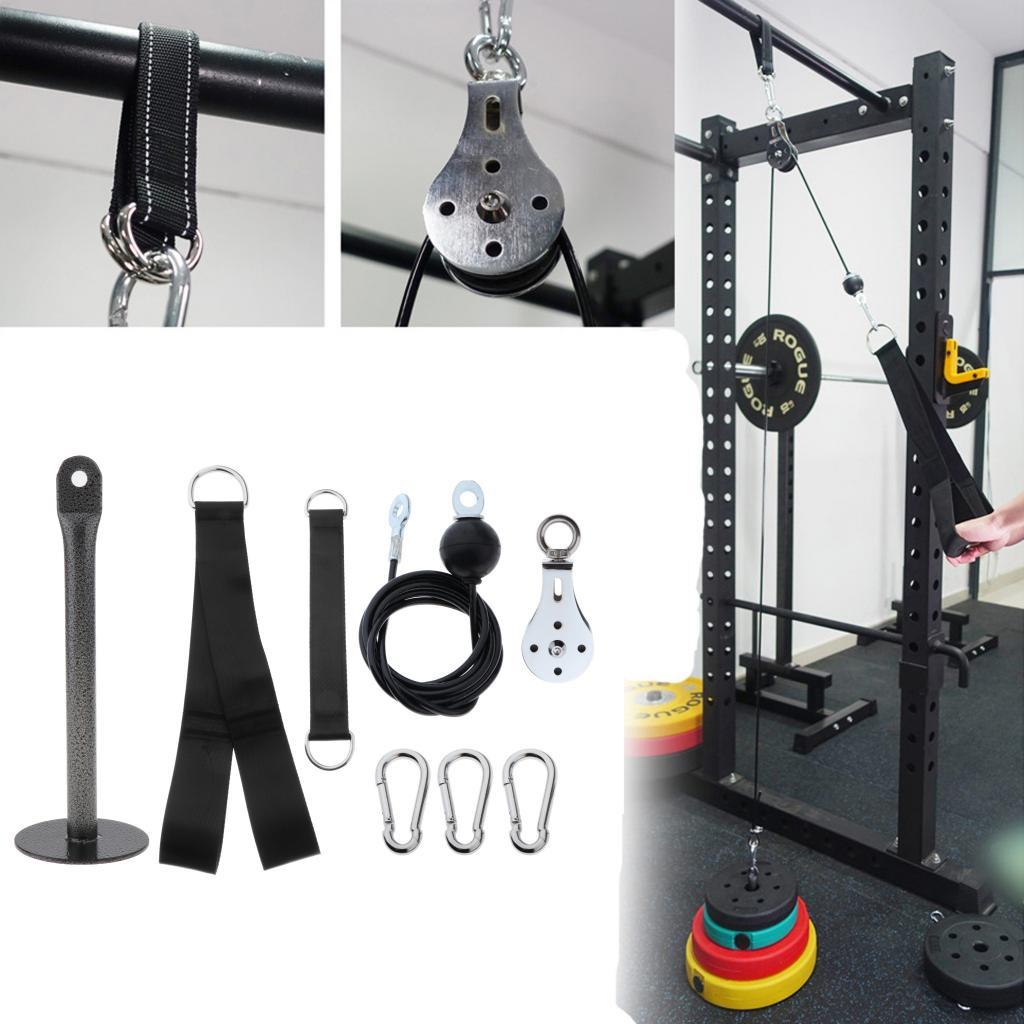 Bộ cáp ròng rọc và dây treo tự tập luyện thể thao Pulley Cable LAT System DIY Loading Pin