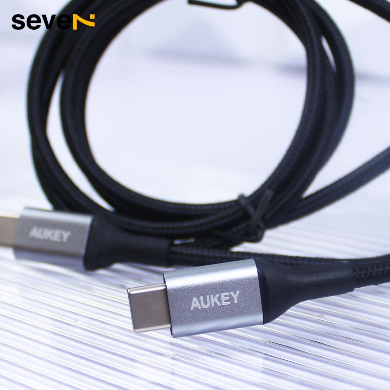 CÁP SẠC C-C AUKEY CB-CD5 1M MÀU ĐEN Hàng Chính Hãng