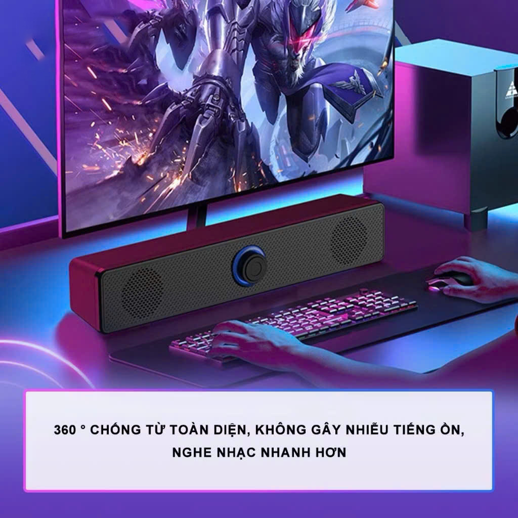 Loa Buletooth Bass siêu mạnh kết nối PC Laptop điện thoại tivi, loa vi tính để bàn E-3511 công suất 6W Usb/ jack 3.5mm – Hàng chính hãng