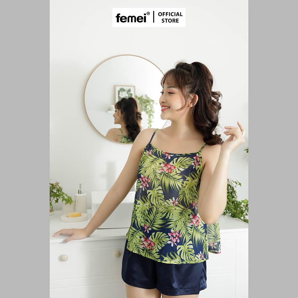 FEMEI - Set bộ áo 2 dây quần short GAVY FEM011