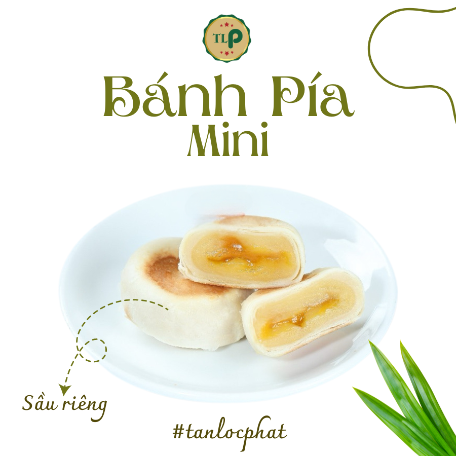 Bánh Pía Mini TLP | Vị Sầu Riêng | Túi 100g 5 Bánh | Đặc Sản Sóc Trăng