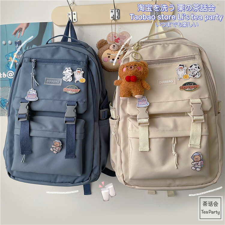 cặp học sinh đi học thời trang, balo nữ đi học 2 nịt difabag