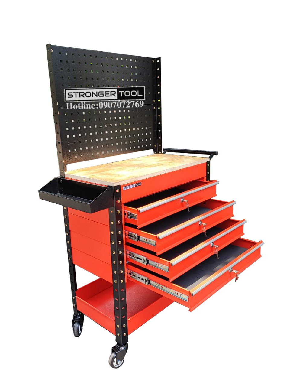 TỦ ĐỒ NGHỀ 4 NGĂN KÉO CÓ TẤM TREO STRONGER TOOL