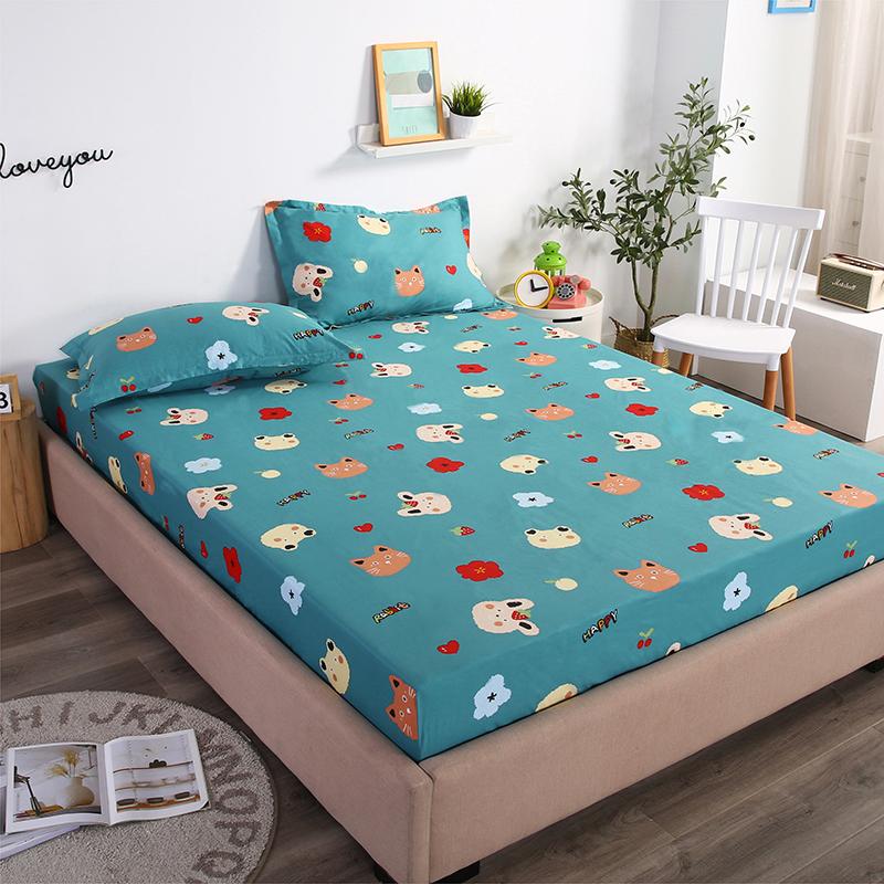 1 Chiếc Hoạt Hình 100% Nguyên Chất Giường Cotton, trang Bị Tấm Với Thun Chăn Ga Gối Bé Gái Nữ Hoàng Kích Thước Giường Nệm Bao Bedsheet
