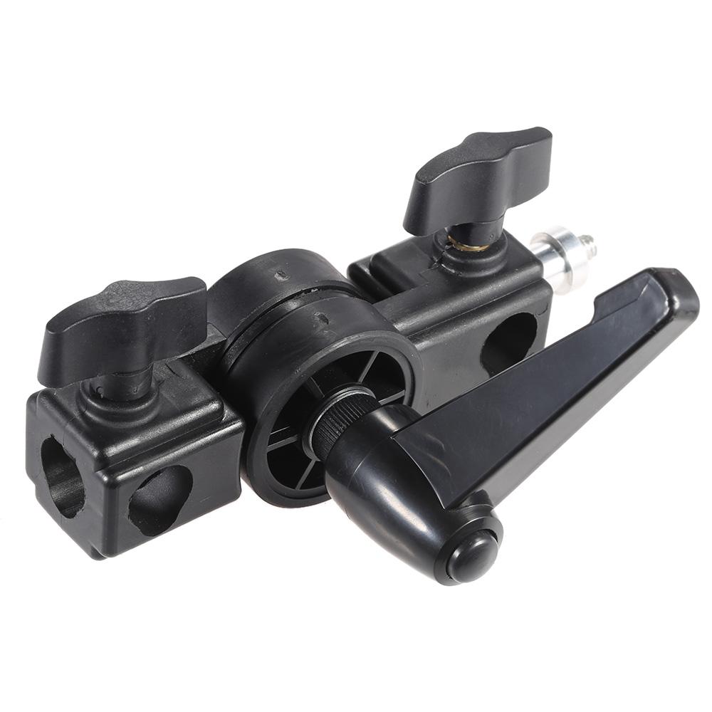 Swivel Adapter Speedlite Flash LED Light Stand Bracket Holder with 1/4" Screw Mount