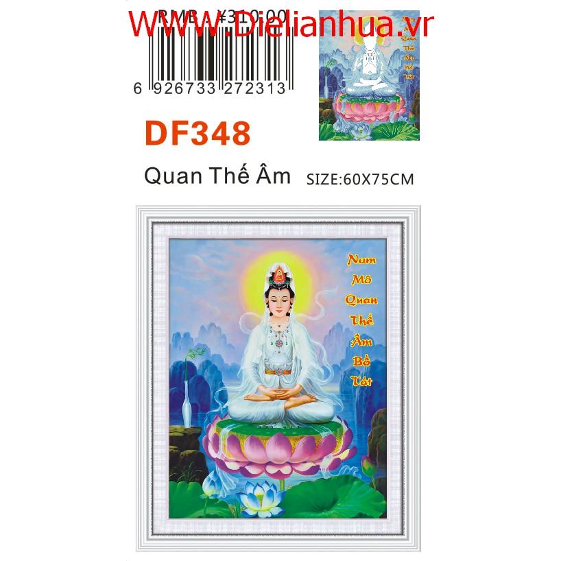 Tranh đính đá phật bà quan âm DF348 60 x 75 cm chưa đính