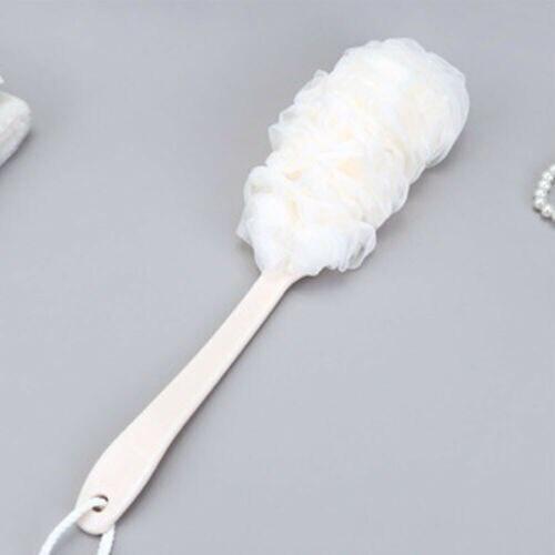 1pc Long Handle Bath Brush Back Bath Shower Scrubber Body Soft Mesh Scrub Puff Clean Oneself Bath Back Brush Sponge