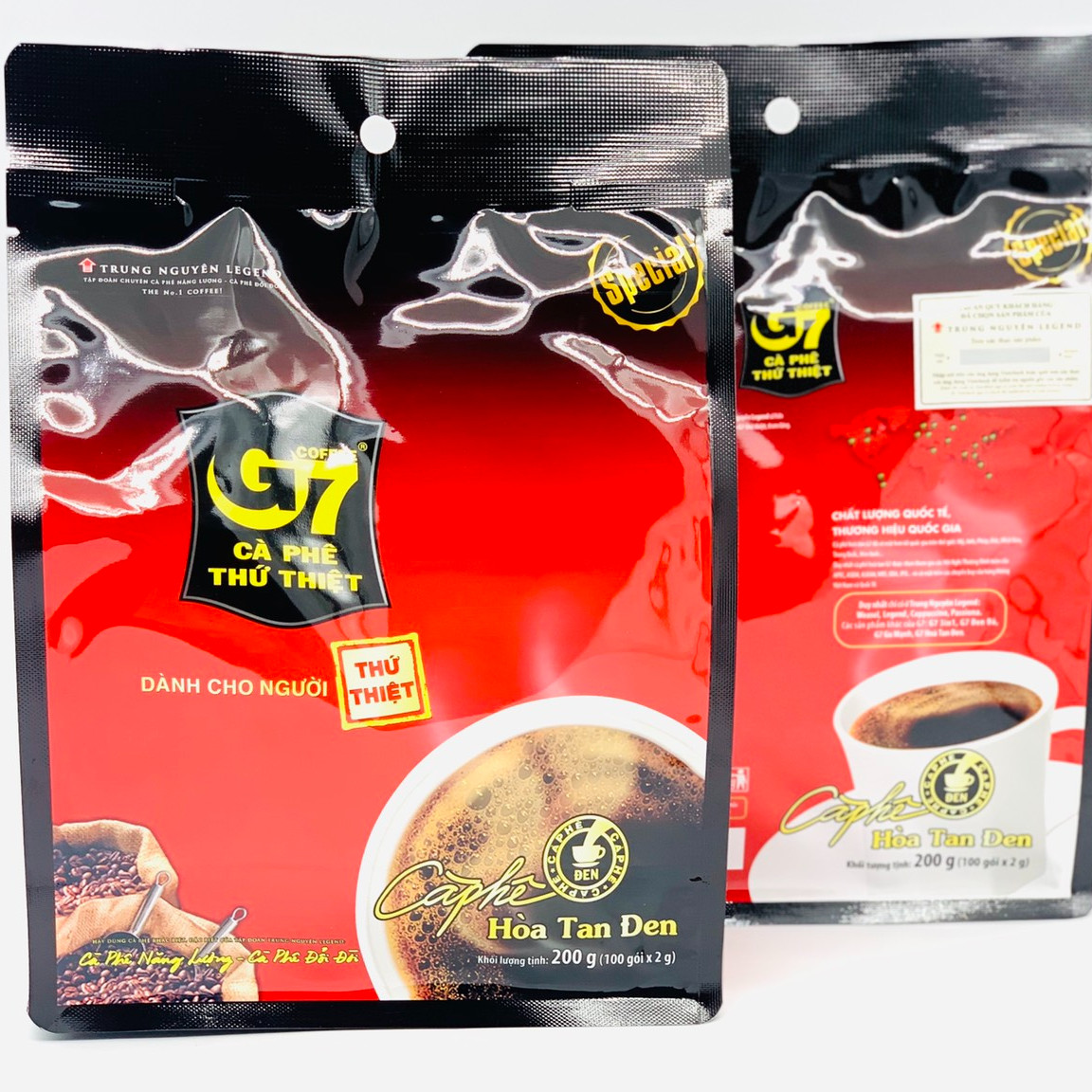 Cà phê G7 hòa tan Đen Bịch 100 gói Trung Nguyên