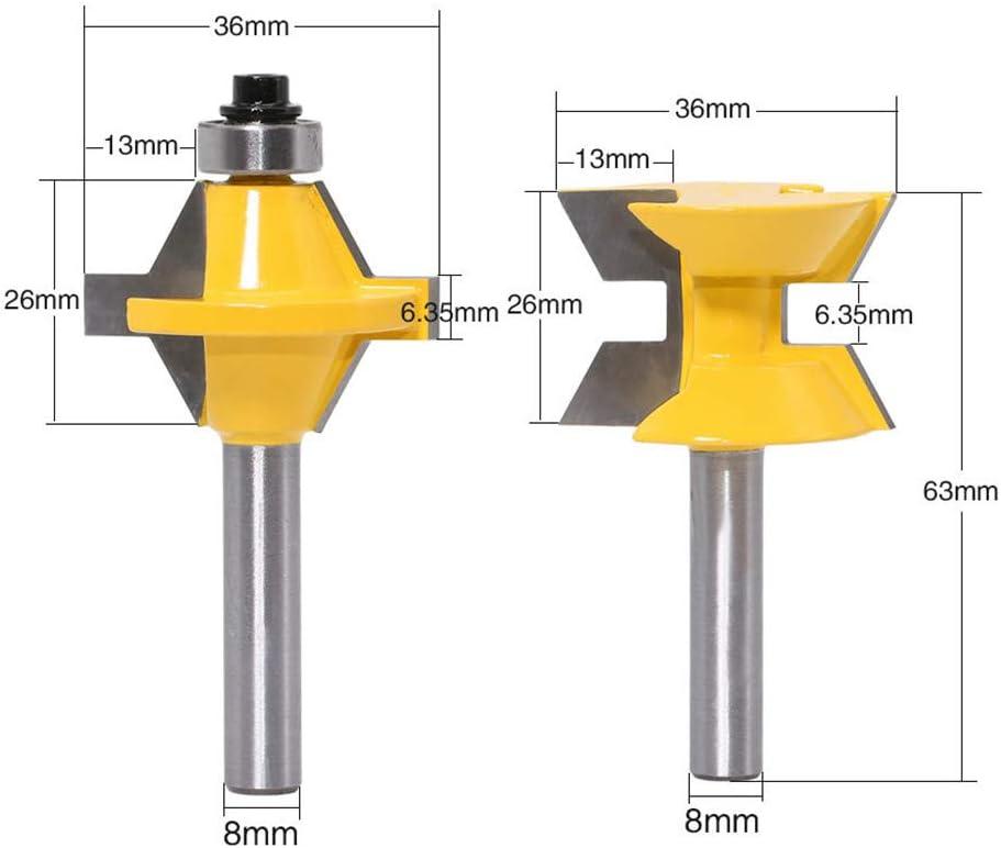 2 Cái Router Bit Set 8 mm Shank Dao phay gỗ 120 độ Công cụ cắt gỗ đục rãnh