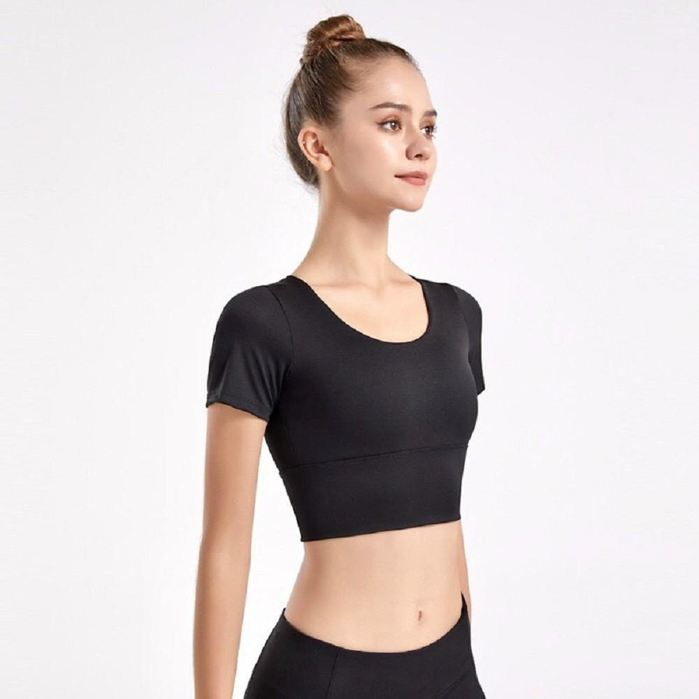 Áo Croptop Dây Đan Lưng Có Sẵn Đệm Ngực (Đồ Tập Gym-Yoga Nữ)