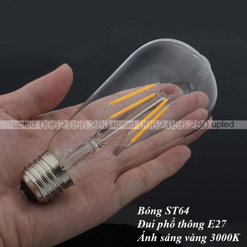 Bóng Đèn Dây Tóc Edison 4W Đui E27 Trang Trí Cổ Điển UPLED