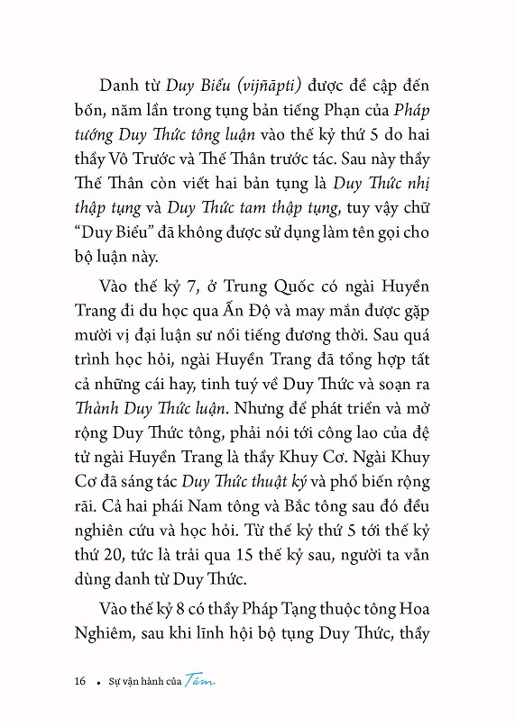 Sự vận hành của Tâm